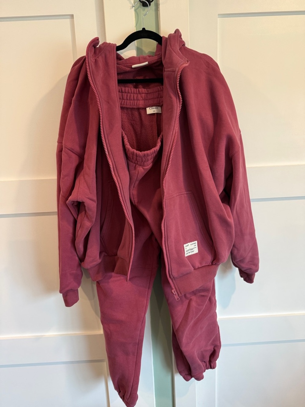 COMFRT Dusty Rose Zip Up & Jogger Set